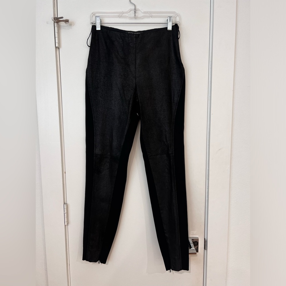 Ralph Lauren Black Animal Print Pants Size 8